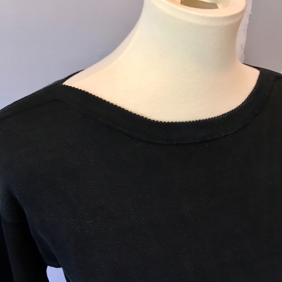 Valerie Stevens SILK Tunic Top Black Small Petite - Picture 3 of 12